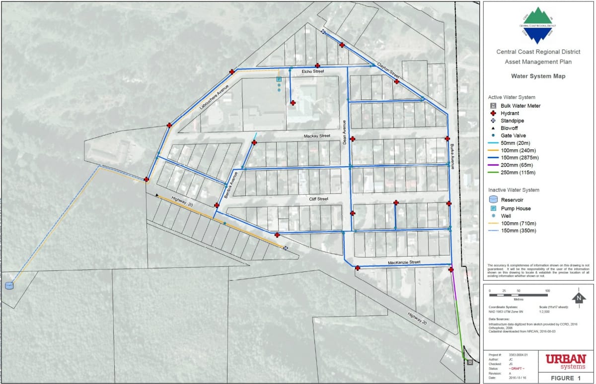 Bella Coola Water System Map